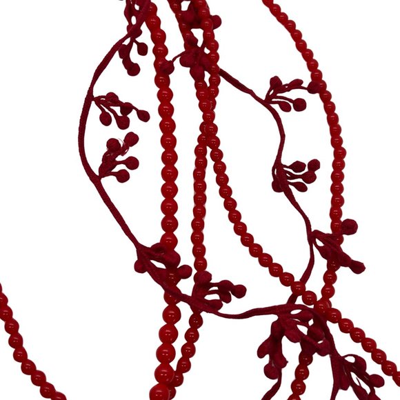 Mango Red Five Layer Necklace - Picture 7 of 7